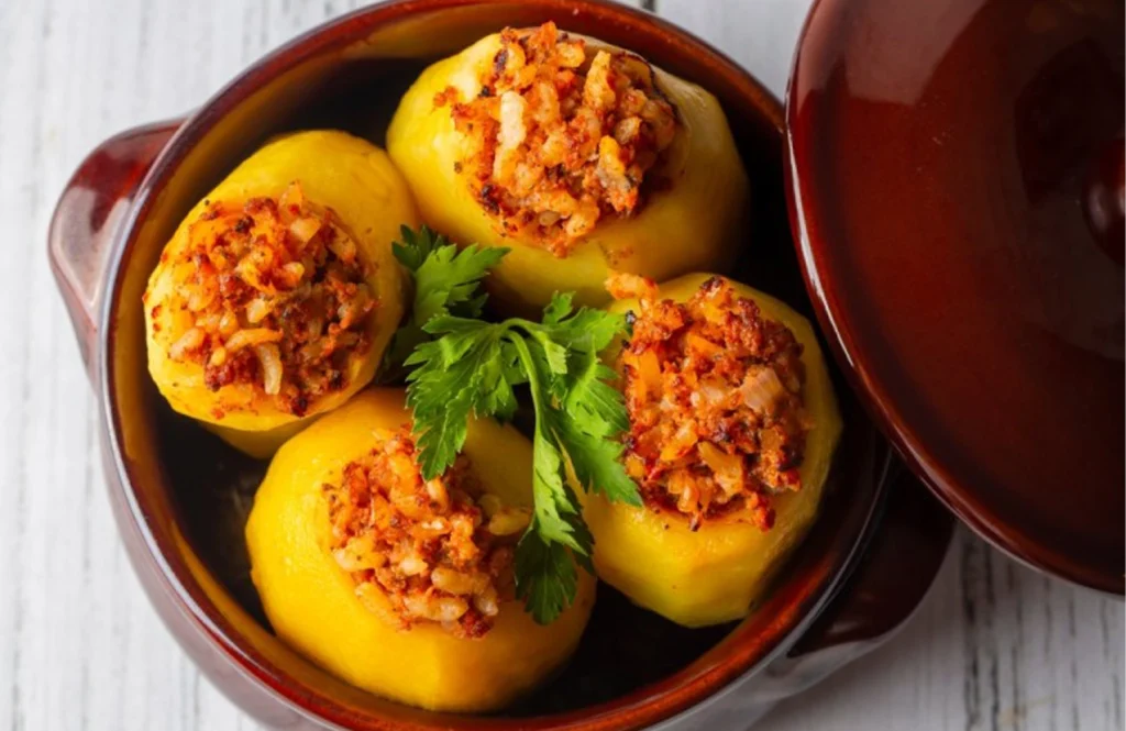 محشي بطاطس باللحمة المفرومة - مطبخ صافي للأكل البيتي بالمنصورة