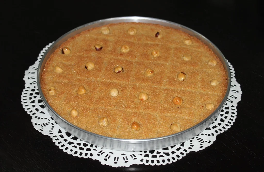 بسبوسة بالسمن البلدي - مطبخ صافي للأكل البيتي