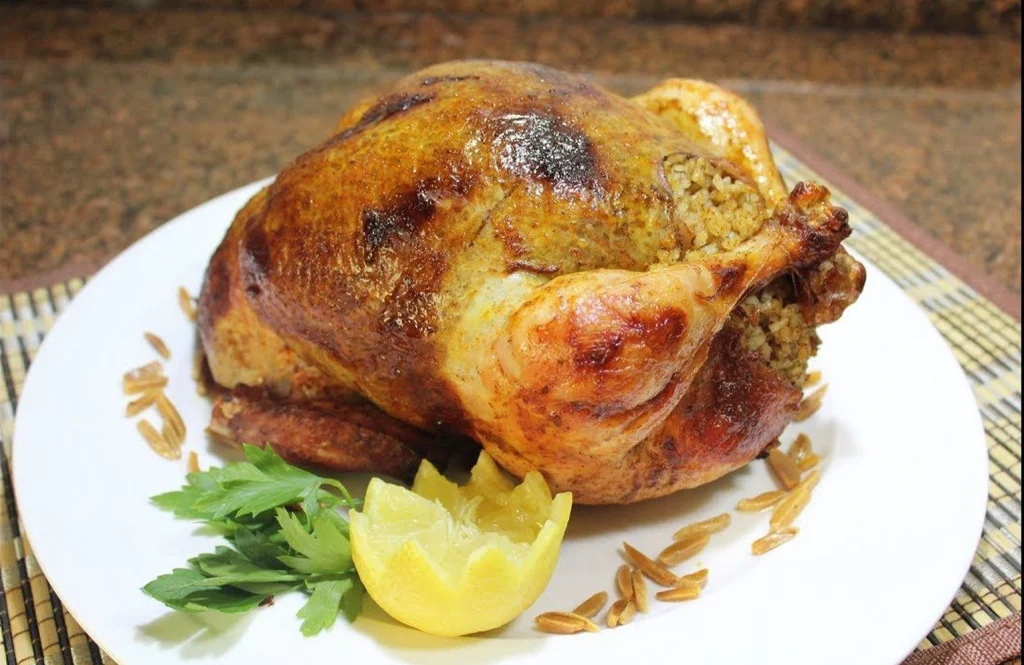 دجاجة محشية (أرز + كبد وقوانص) - - مطبخ صافي للأكل البيتي بالمنصورة