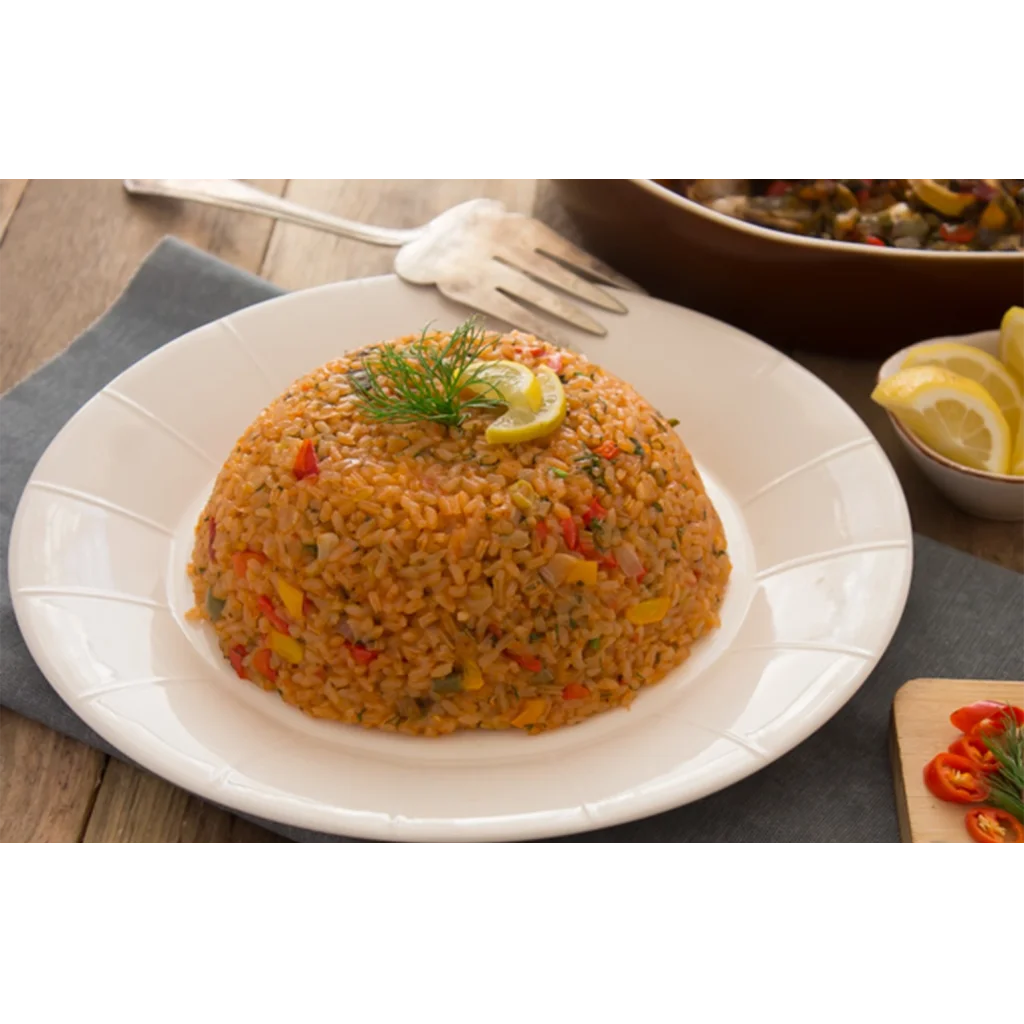 طبق أرز أحمر صيادية - مطبخ صافي للأكل البيتي