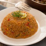 طبق أرز أحمر صيادية - مطبخ صافي للأكل البيتي