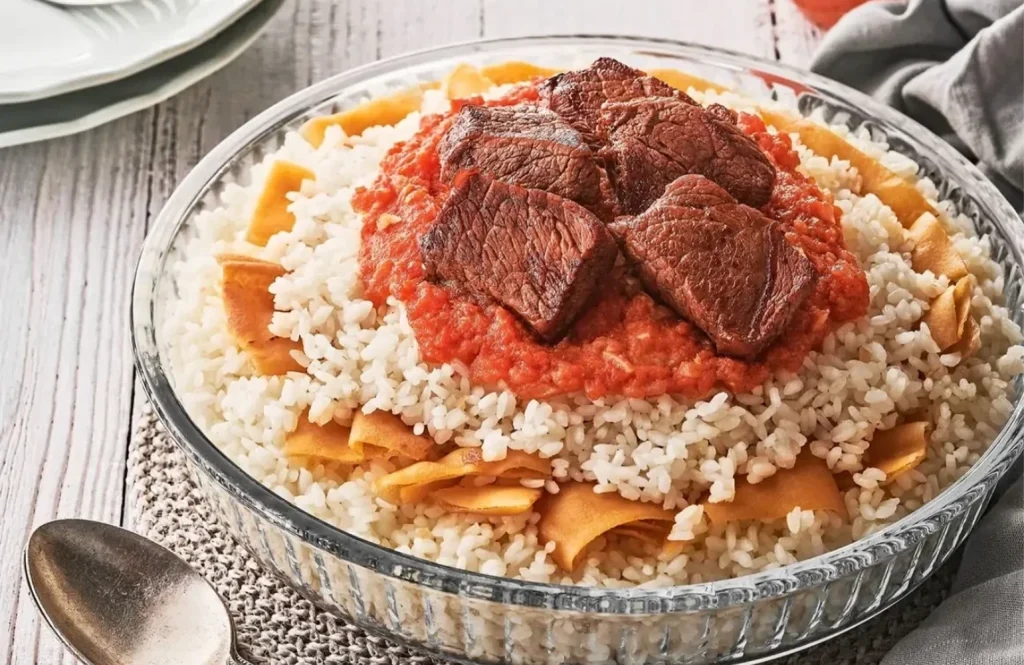 طبق فته + 2 قطعة لحمة + شوربة - مطبخ صافي للأكل البيتي