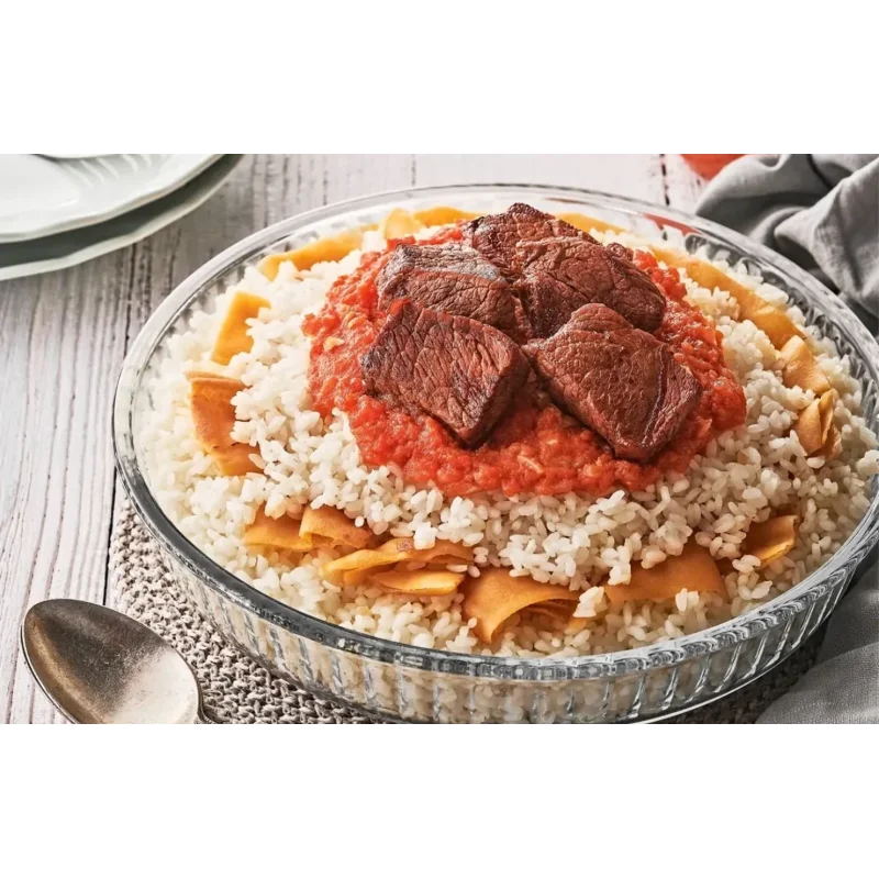 طبق فته + 2 قطعة لحمة + شوربة - مطبخ صافي للأكل البيتي