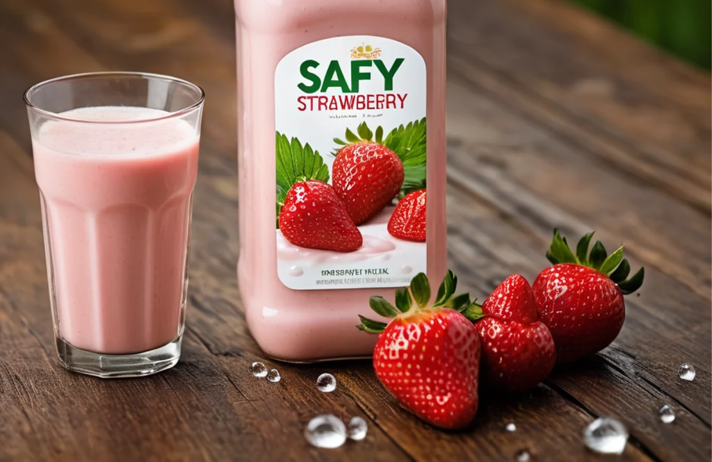 1 لتر عصير فراولة باللبن - مطبخ صافي للأكل البيتي