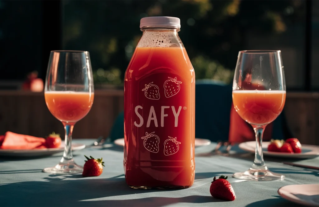 1 لتر عصير فراولة سادة - مطبخ صافي للأكل البيتي